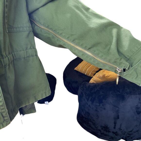 Universal Thread Green Utility Adjustable Collar Button-Up Jacket Size Medium - Picture 13 of 15